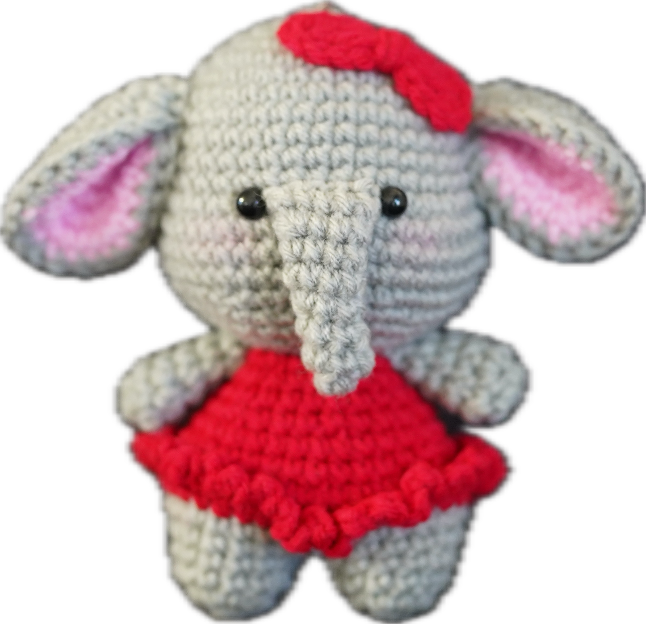 A-006 HANDCRAFTED ELEPHANT WITH BOW KEY-CHAIN