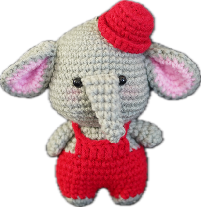 A-001 HANDCRAFTED KEY-CHAIN ELEPHANT WITH A HAT