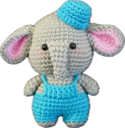 A-001 HANDCRAFTED KEY-CHAIN ELEPHANT WITH A HAT