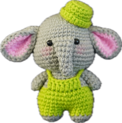 A-001 HANDCRAFTED KEY-CHAIN ELEPHANT WITH A HAT