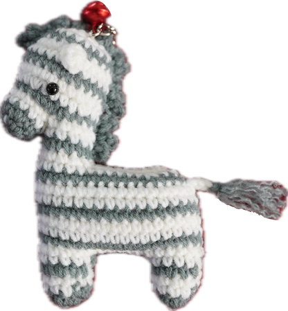 A-004 HANDCRAFTED ZEBRA KEY-CHAIN