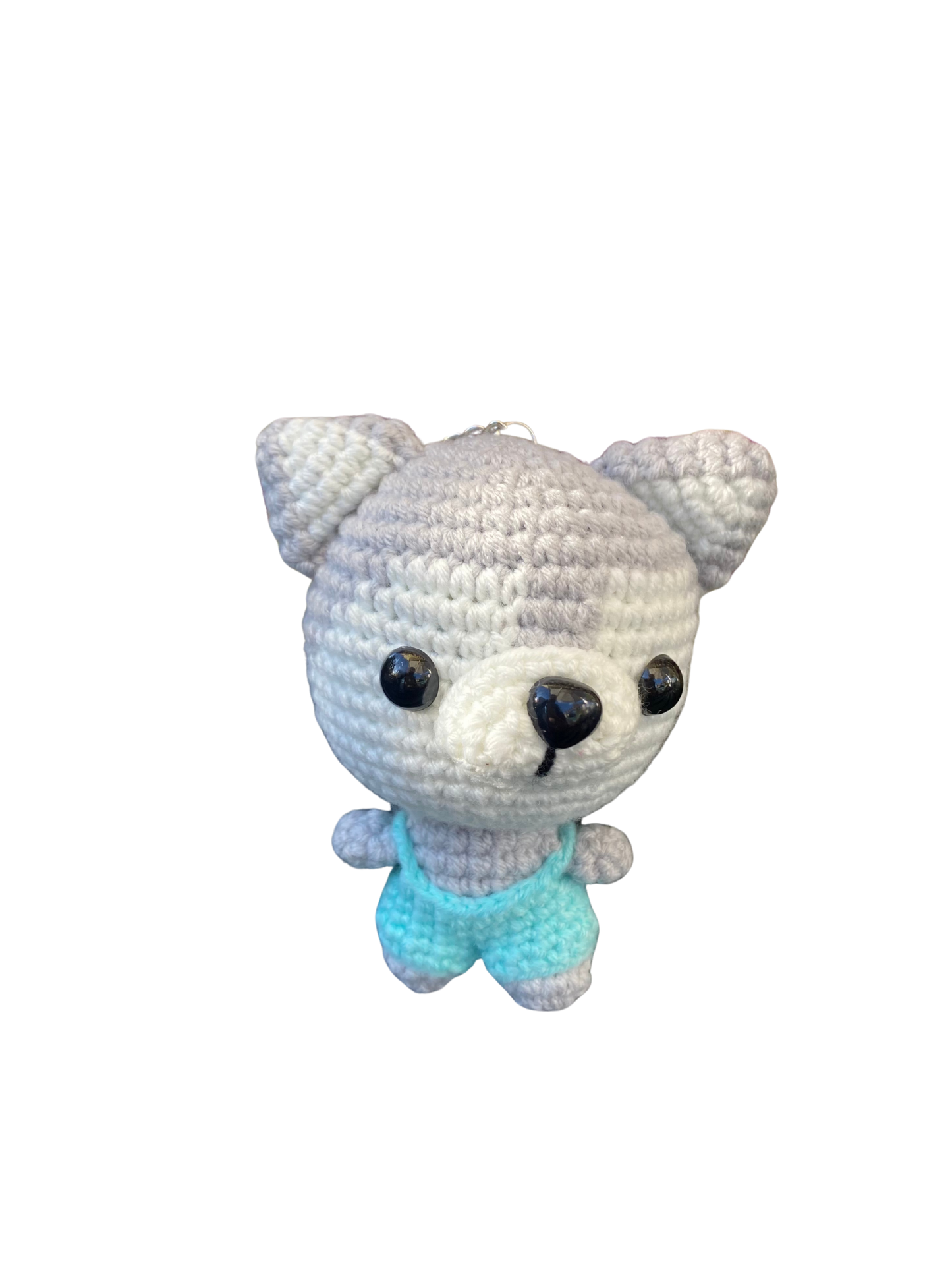 A-022 WOLF CROCHET KEYCHAIN