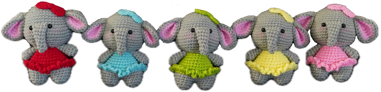 A-006 HANDCRAFTED ELEPHANT WITH BOW KEY-CHAIN