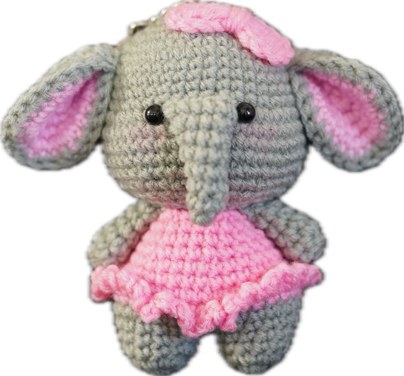 A-006 HANDCRAFTED ELEPHANT WITH BOW KEY-CHAIN