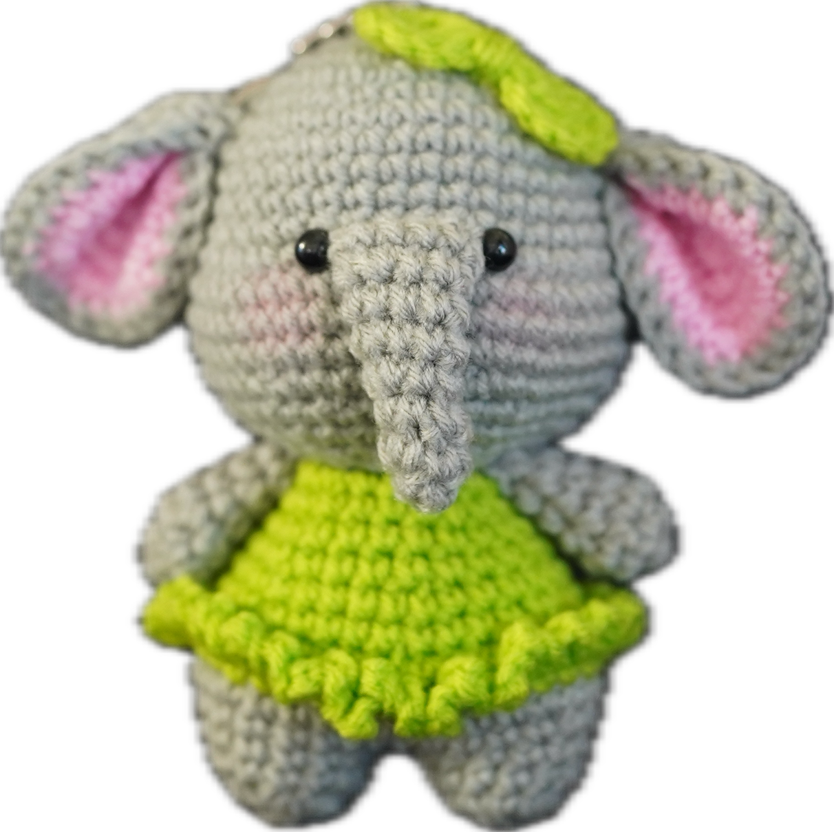 A-006 HANDCRAFTED ELEPHANT WITH BOW KEY-CHAIN