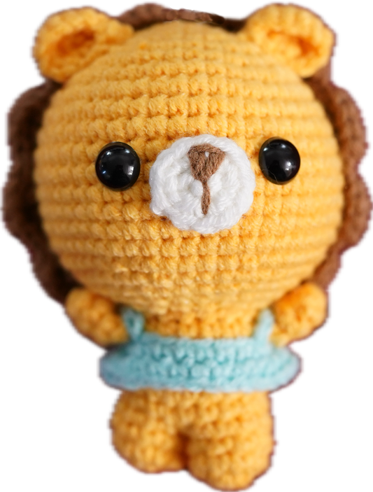 A-023 LION CROCHET KEYCHAIN