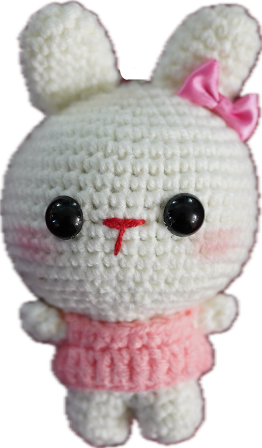 A-025 BUNNY CROCHET KEYCHAIN