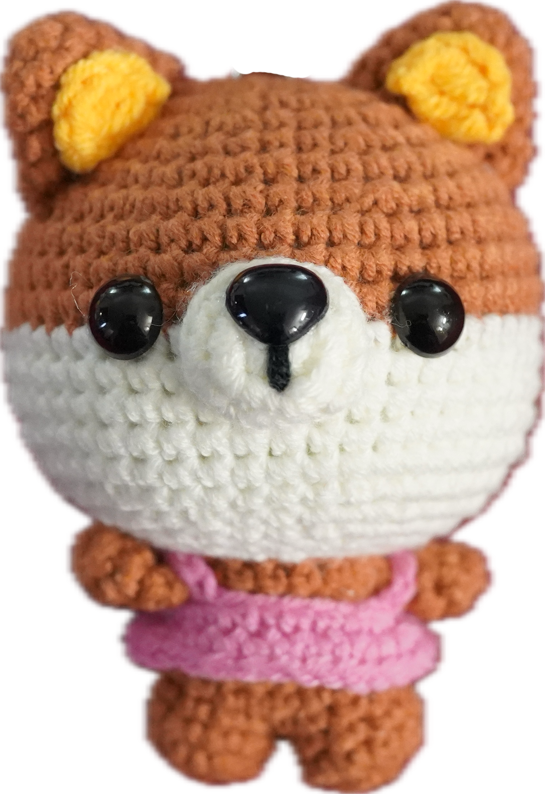 A-024 FOX WITH DRESS CROCHET KEYCHAIN