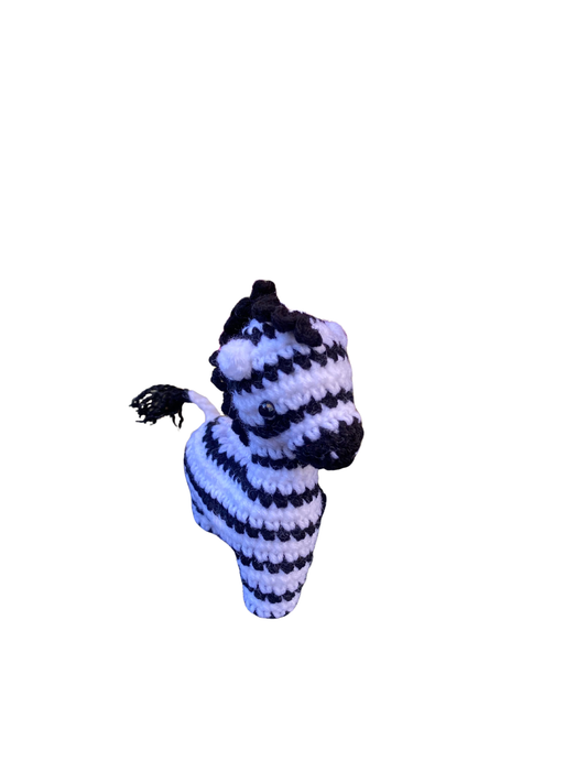 A-004 HANDCRAFTED ZEBRA KEY-CHAIN