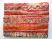 A-003 HANDCRAFTED PURSE/IPAD COVER/ CLUTCH BAG WITH VINTAGE HMONG EMBROIDERED