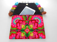A-011 HANDCRAFTED PURSE/IPAD COVER/ CLUTCH BAG HMONG EMBROIDERED