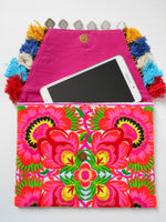 A-001 HANDCRAFTED PURSE/IPAD COVER/ CLUTCH BAG HMONG EMBROIDERED