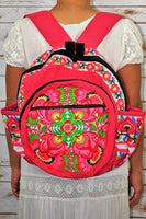 PC-001 FLOWER EMBROIDERED TRIBAL BACKPACK