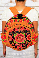 PC-004 FLOWER EMBROIDERED TRIBAL BACKPACK
