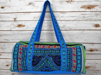 TB-003 BLUE DIAMOND EMBROIDERY HANDCRAFTED TRAVELING BAG