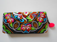 W-003 UNIQUE HMONG EMBROIDERED FABRIC WALLET